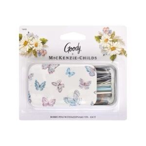 MacKenzie-Childs Floral Butterfly Bobby Pins with Keepsake Tin